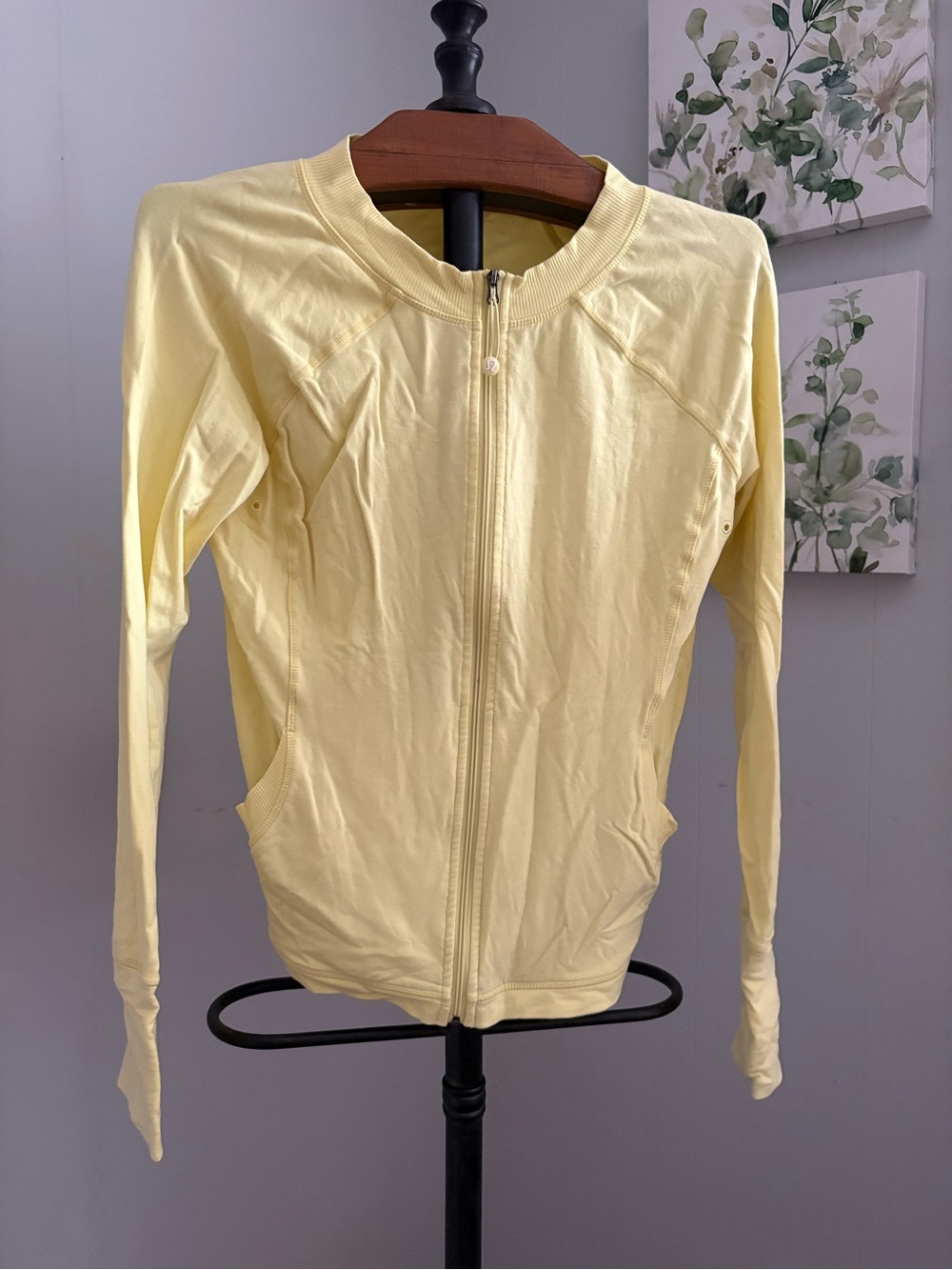 lululemon athletica Pale Yellow Zip-Up Bomber Jacket
